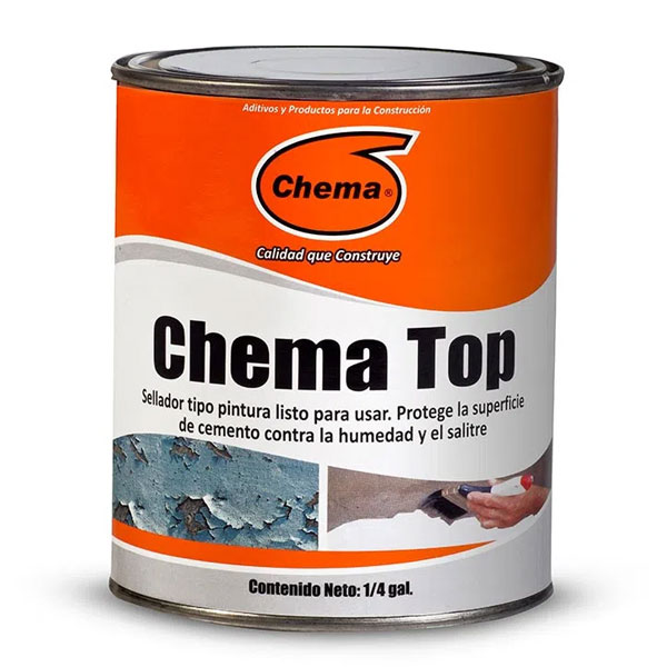 Impermeabilizante Chema Top tipo pintura 1/4 galón