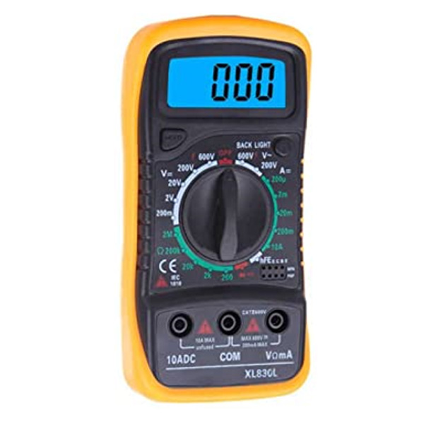 Tester con Pantalla Retroiluminada LCD Medidor DMM para Medir Corriente DC Amperímetro AC Voltímetro Tester con Pantalla Retroiluminada LCD Medidor DMM para Medir Corriente DC Amperímetro AC Voltímetro